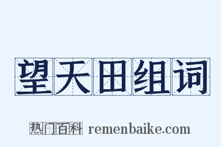 望天田组词是什么意思的图片